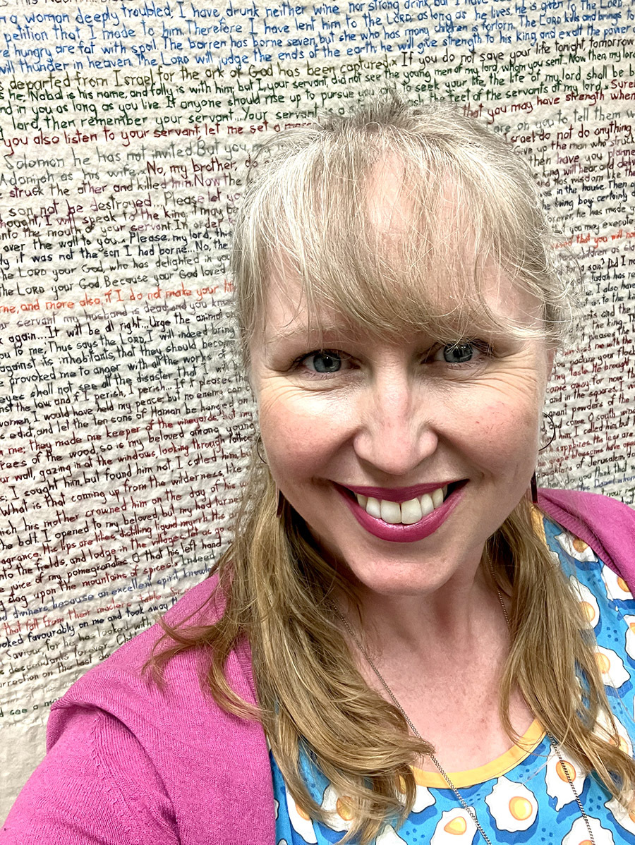 8,999 handstitched words of women, from the Bible
